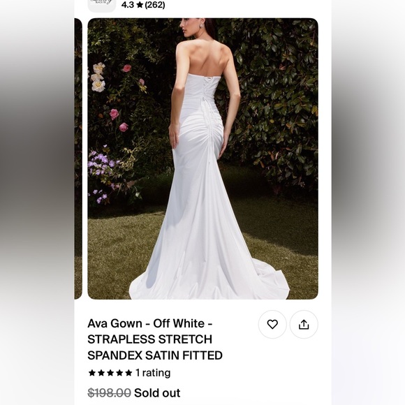 lady black tie Dresses & Skirts - Elegant Off-White Strapless Gown